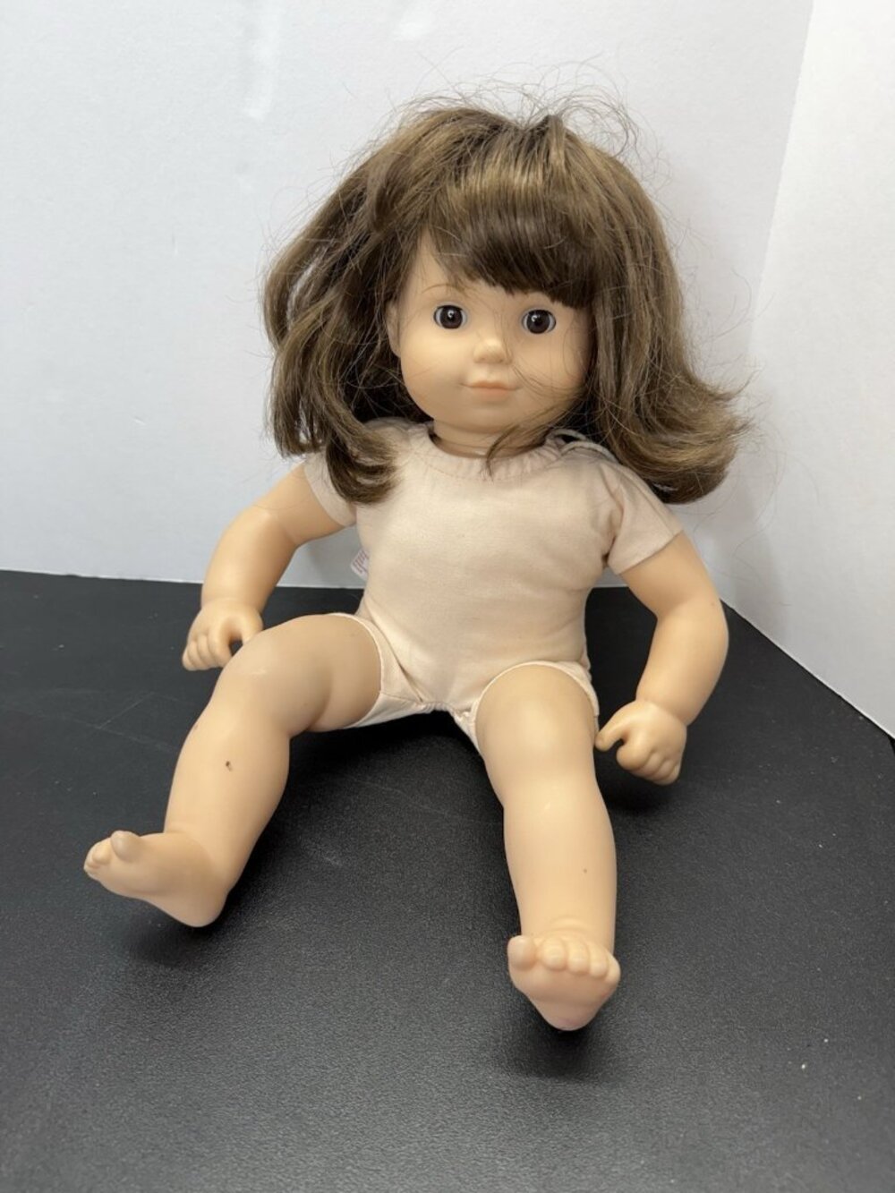 American Girl Bitty Baby Doll PA11392 Brown Hair Sleep Eyes 15” Baby Doll